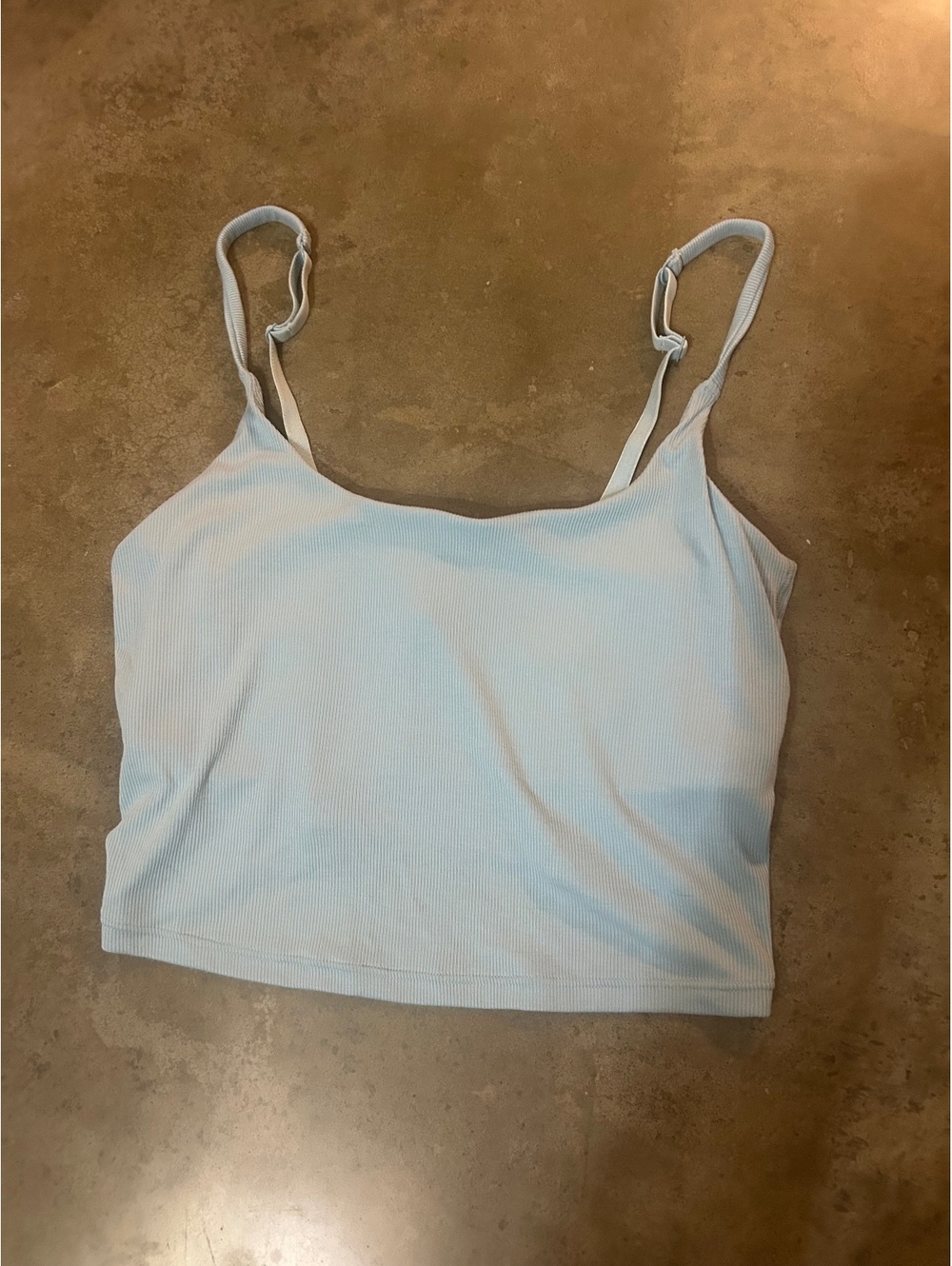 Old Navy light blue ribbed cami crop top